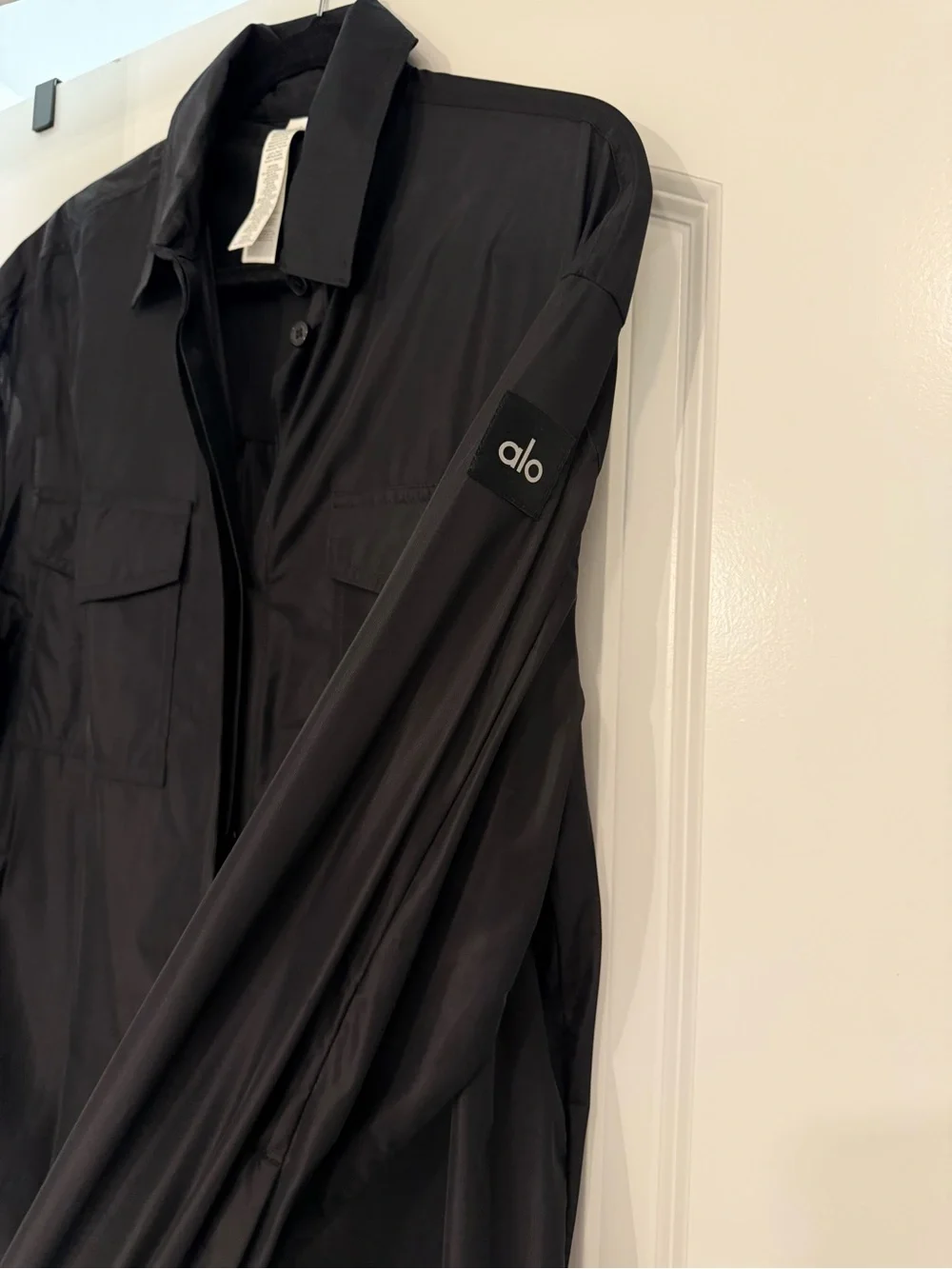 ALO Yoga Sheer Black Utility Shirt Jacket